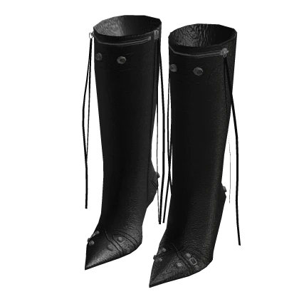 2.2 Street Design Black Pointed Boots