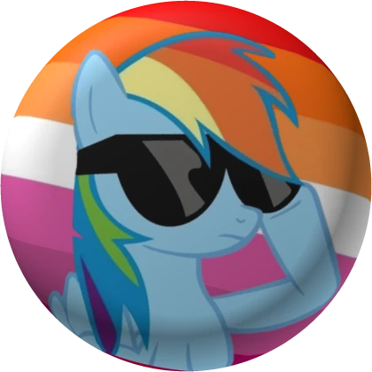 Wlw Lesbian rainbow dash Mlp pin