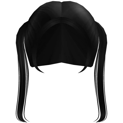 ♬꒰┊black short straight pigtails