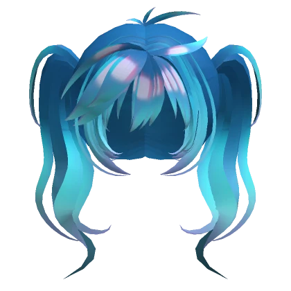 ʚ♡ɞ Short Messy Twintails - Electric Cyan Blue Ene