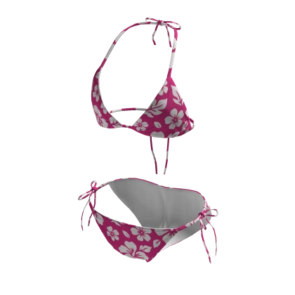 Pink Floral Bikini