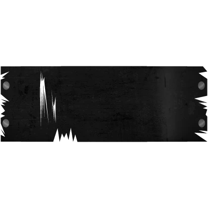 Frayed mouth taper on Black 