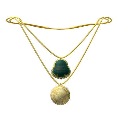 Layered Gold Buddha Pendant Necklaces