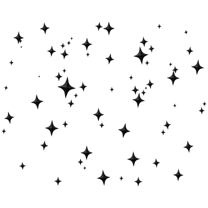 Y2K Sparkle Stars Aura Black