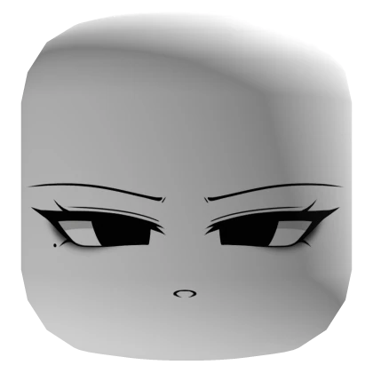 Cute Serious Face White