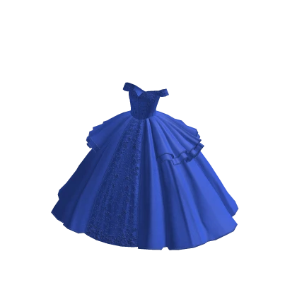 Royal blue Puffy victorian ball gown