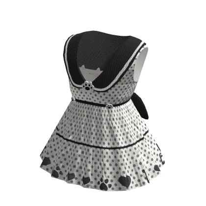 ♡ kawaii kitty paw short school dress ♡ black