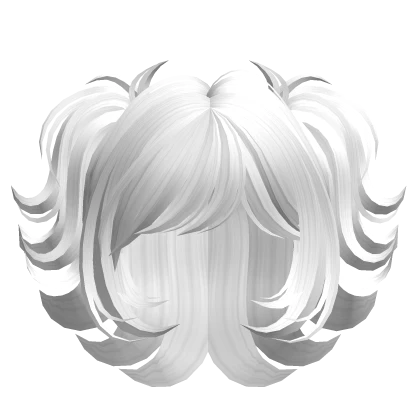 Kawaii Swirly Pigtails Hairstyle (White)