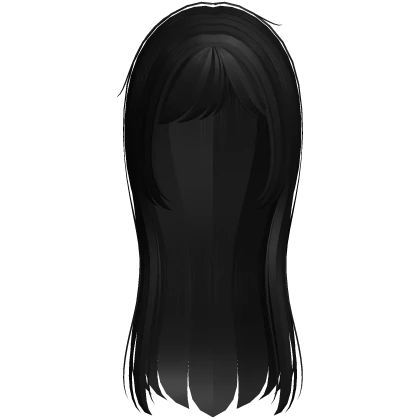 shy anime girl side bangs in black