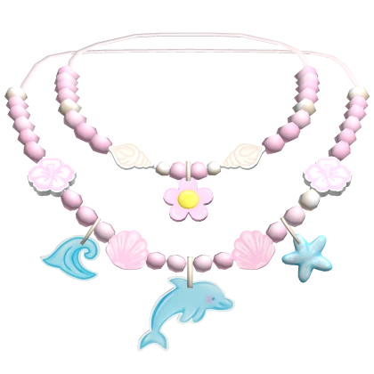 Tropical Dolphin Layered Summer Necklace