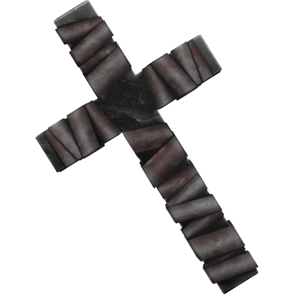 Goth Bloody Black Stone Cross