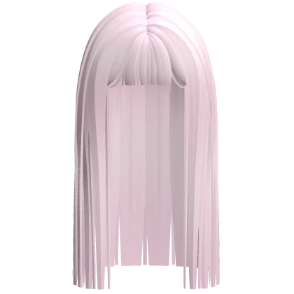 ♡ (higher) light pink long hime cut straight hair
