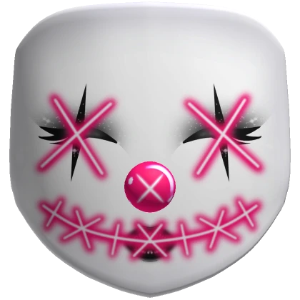 Stitched Pink Glam Clown Mask