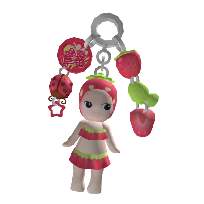 harajuku igari strawberry angel baby keychain 