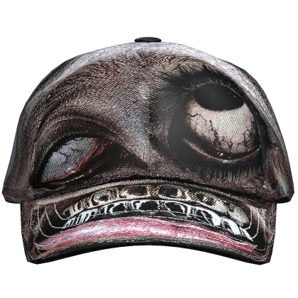 leather "grillz" printed cap