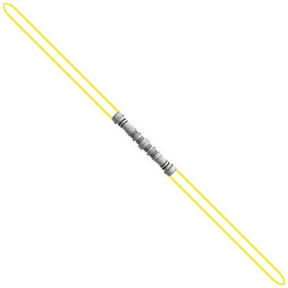 Holdable Yellow Dual-Bladed Laser Saber Sword