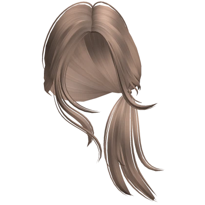 Windy Flowy Spiky Side Low Pigtail (Milktea Brown)