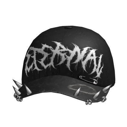 Black Y2k Punk Cap