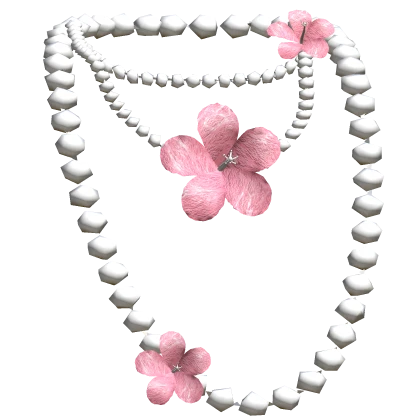 Layered Pearl Necklace Tropical Summer Flower