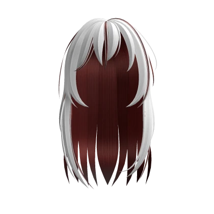 White & Red long grunge hair
