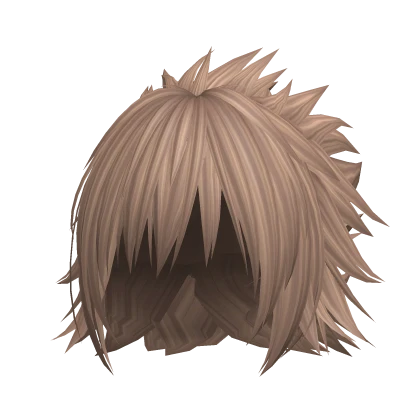 Spiky Anime Hair in Milktea 