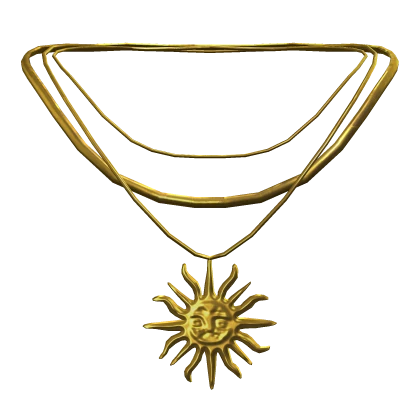 Double Sun Necklace In Gold 