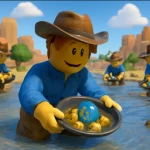 Gold panning for console