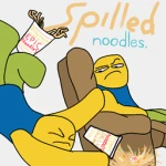 spilled noodles