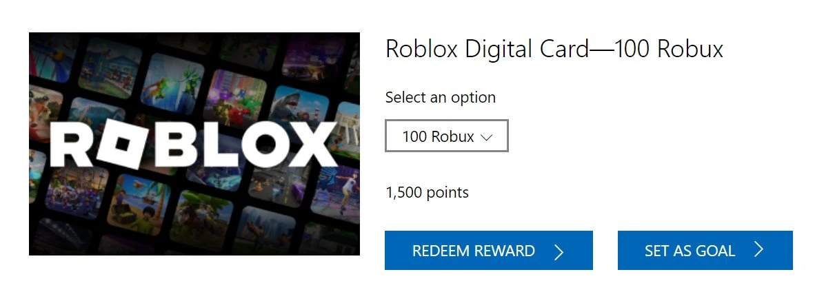 Earn Robux via Microsoft Rewards