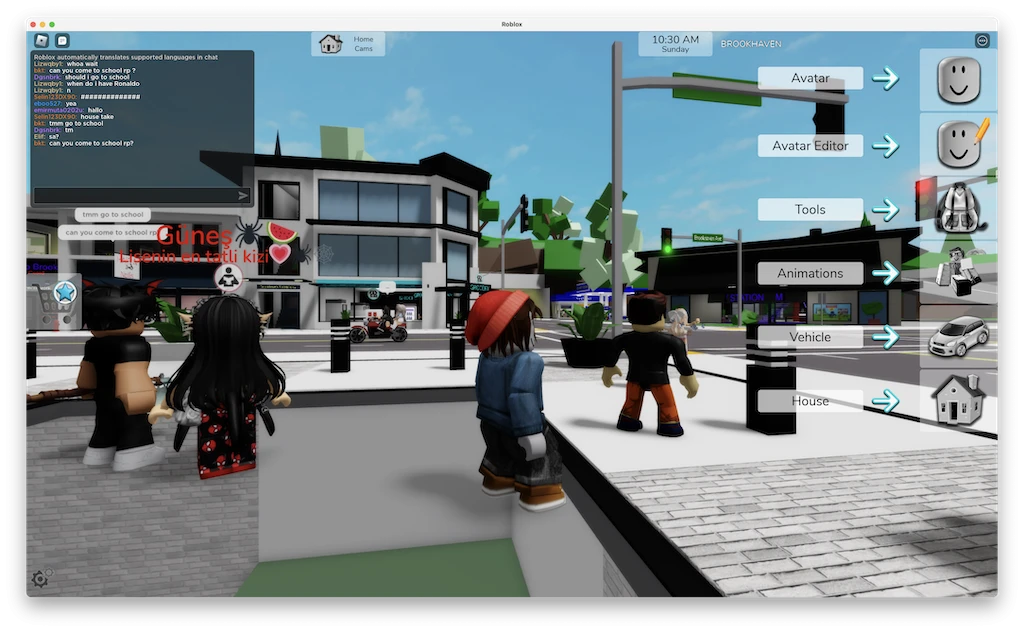 interacting with players on roblox