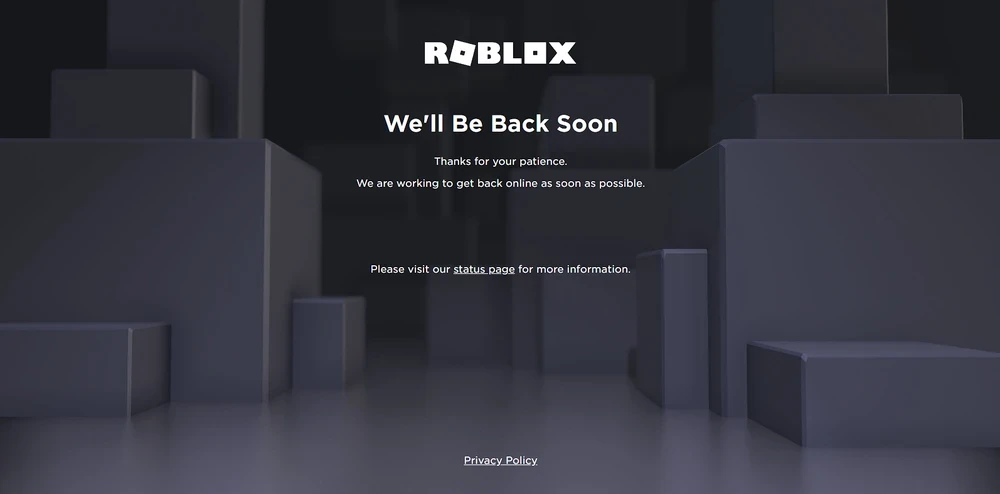 roblox down unavailable 